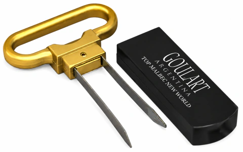 Saca-Rolha Pinça C/ 2 Laminas - Dourado Goulart Vinhos